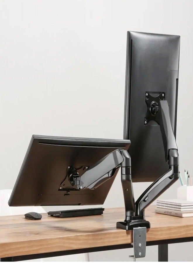 Skill Tech SH F160 Desk Mount Stand Full Motion Swivel Monitor Arm with Gas Spring for 17"-30" Monitors, VESA 100x100, 18kg Load Capacity – Black - Image 3