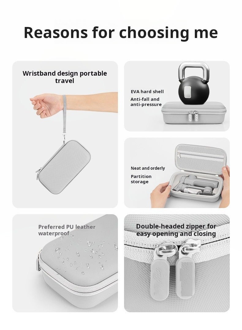 Protective Carrying Case for Insta360 Flow2Pro Gimbal – EVA Hard Shell with Shockproof Partitioned Storage, Water-Resistant PU Surface, Travel-Friendly Gimbal Bag - Image 2