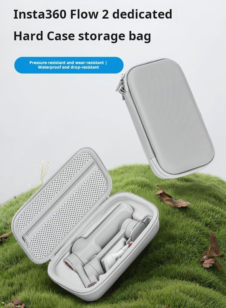 Protective Carrying Case for Insta360 Flow2Pro Gimbal – EVA Hard Shell with Shockproof Partitioned Storage, Water-Resistant PU Surface, Travel-Friendly Gimbal Bag - Image 1