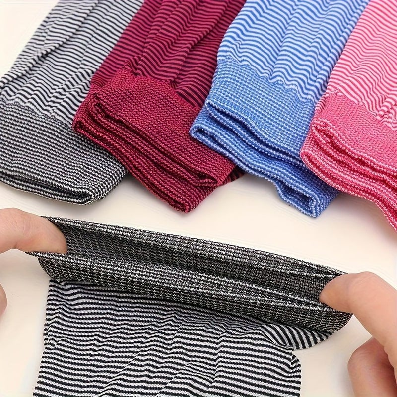 4 Long Knit Stretch Sleeves Black Breathable Comfortable Elastic Fabric for Work and Housework - Image 4