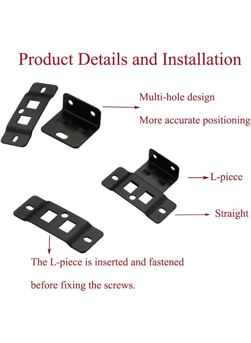 8 Pack Quick Fitting Furniture Joint Bracket, Duty Corner Brace Joint Right Angle Bracket, Stainless Steel Furniture Corner Connectors with Screws for Drawers, Cabinets, Tables, and Chairs - Image 3