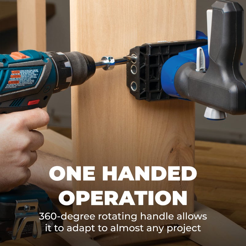 Kreg Pocket-Hole Jig 520PRO - Woodworking Tool - Easy Clamping & Adjusting - 360° Rotating Handle - 260 Screws - For Materials 1/2" to 1 1/2" Thick - Image 4