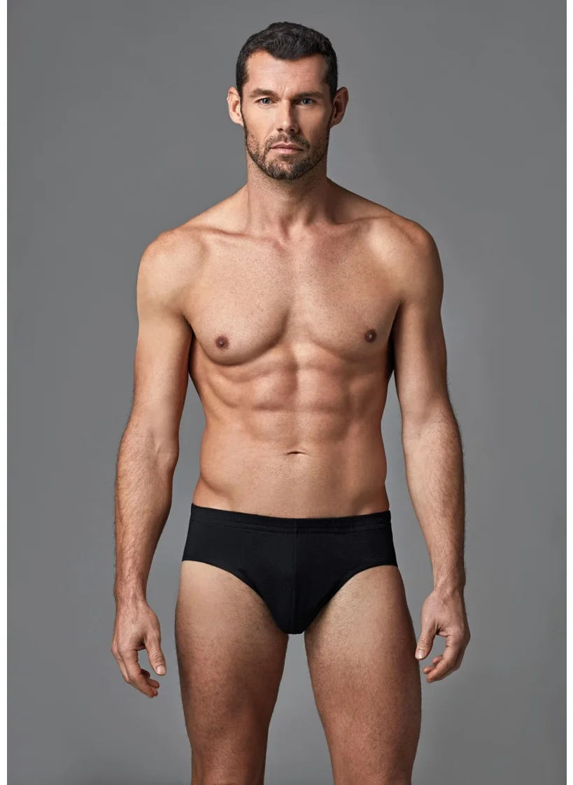 داجي Black 2 Piece Combed Cotton Men's Slip Briefs