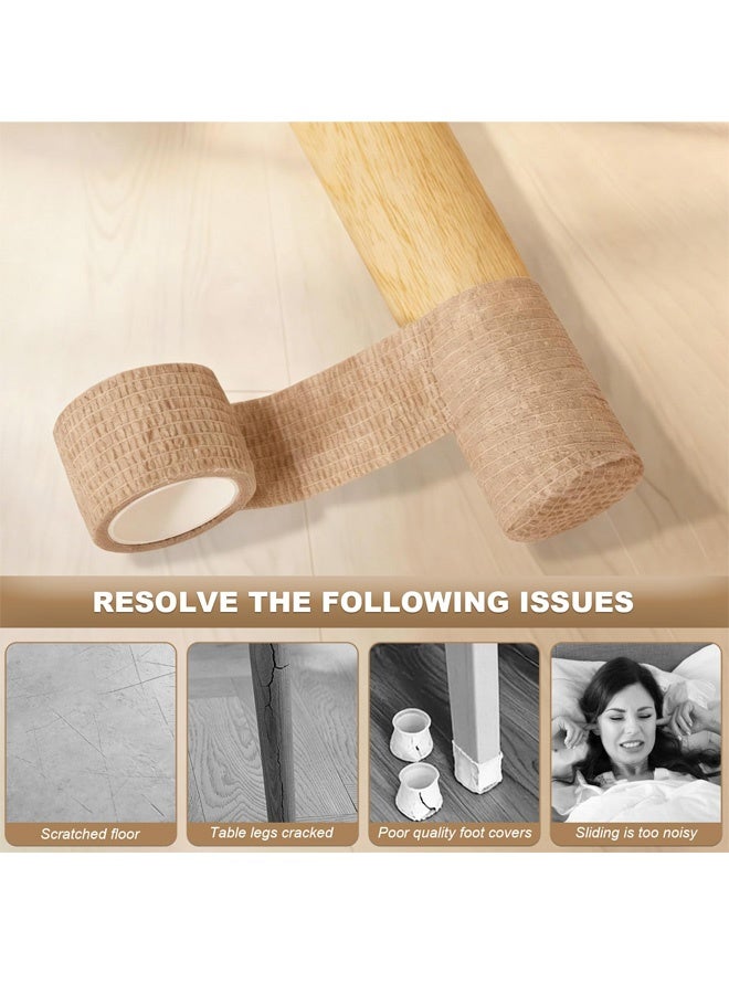 9 Rolls Heavy Duty Self-Adhesive Furniture Floor Protectors, Anti-Slip Wear Resistant Chair Pads, DIY Floor Protection Tape for Hardwood Floors, Scratch Noise Reduction - Image 5