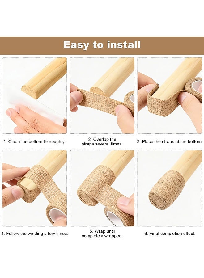 9 Rolls Heavy Duty Self-Adhesive Furniture Floor Protectors, Anti-Slip Wear Resistant Chair Pads, DIY Floor Protection Tape for Hardwood Floors, Scratch Noise Reduction - Image 3