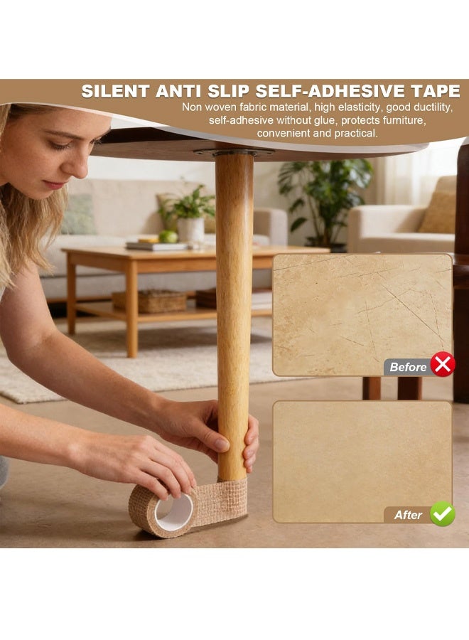 9 Rolls Heavy Duty Self-Adhesive Furniture Floor Protectors, Anti-Slip Wear Resistant Chair Pads, DIY Floor Protection Tape for Hardwood Floors, Scratch Noise Reduction - Image 4