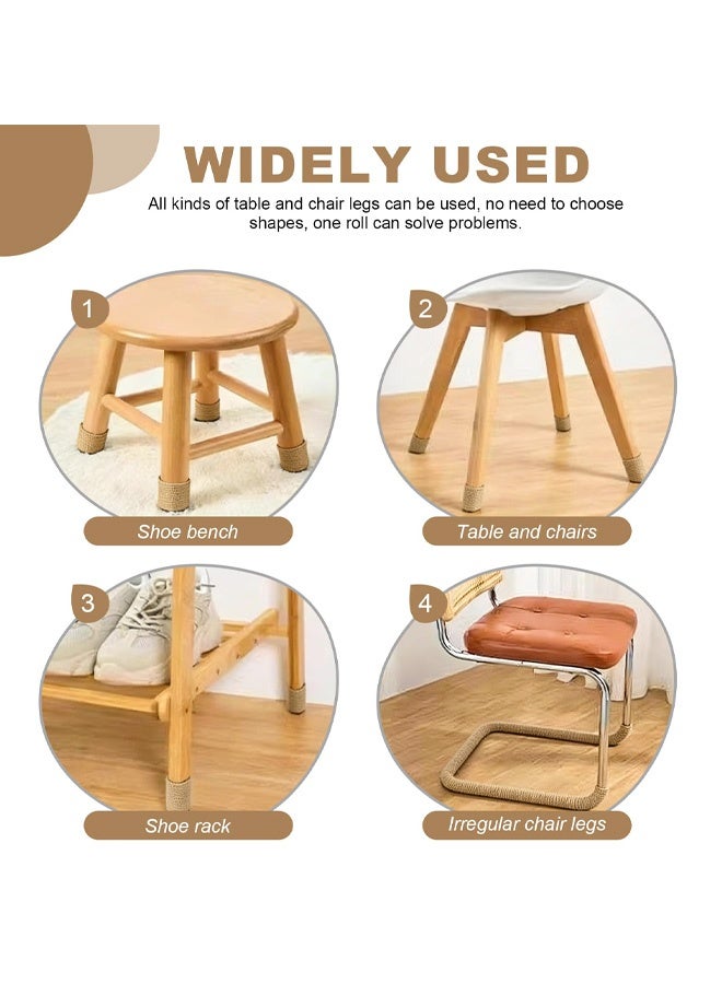 9 Rolls Heavy Duty Self-Adhesive Furniture Floor Protectors, Anti-Slip Wear Resistant Chair Pads, DIY Floor Protection Tape for Hardwood Floors, Scratch Noise Reduction - Image 2