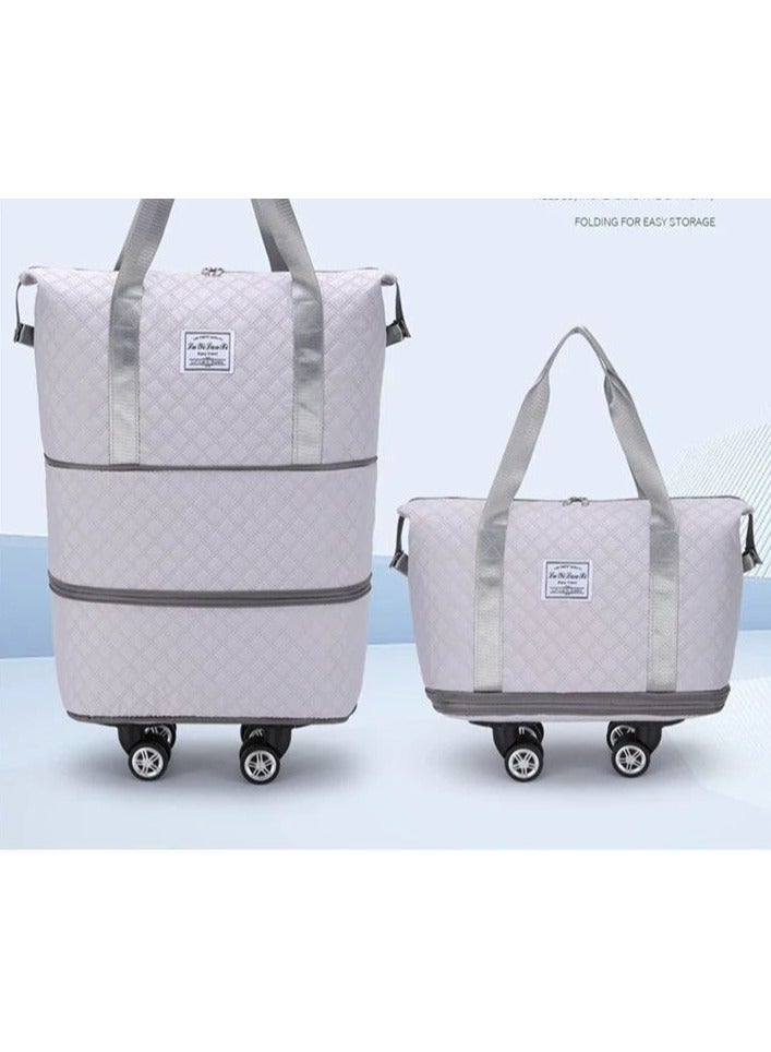 Generic Expandable Foldable Duffel Bag Suitcase, Rolling Duffle