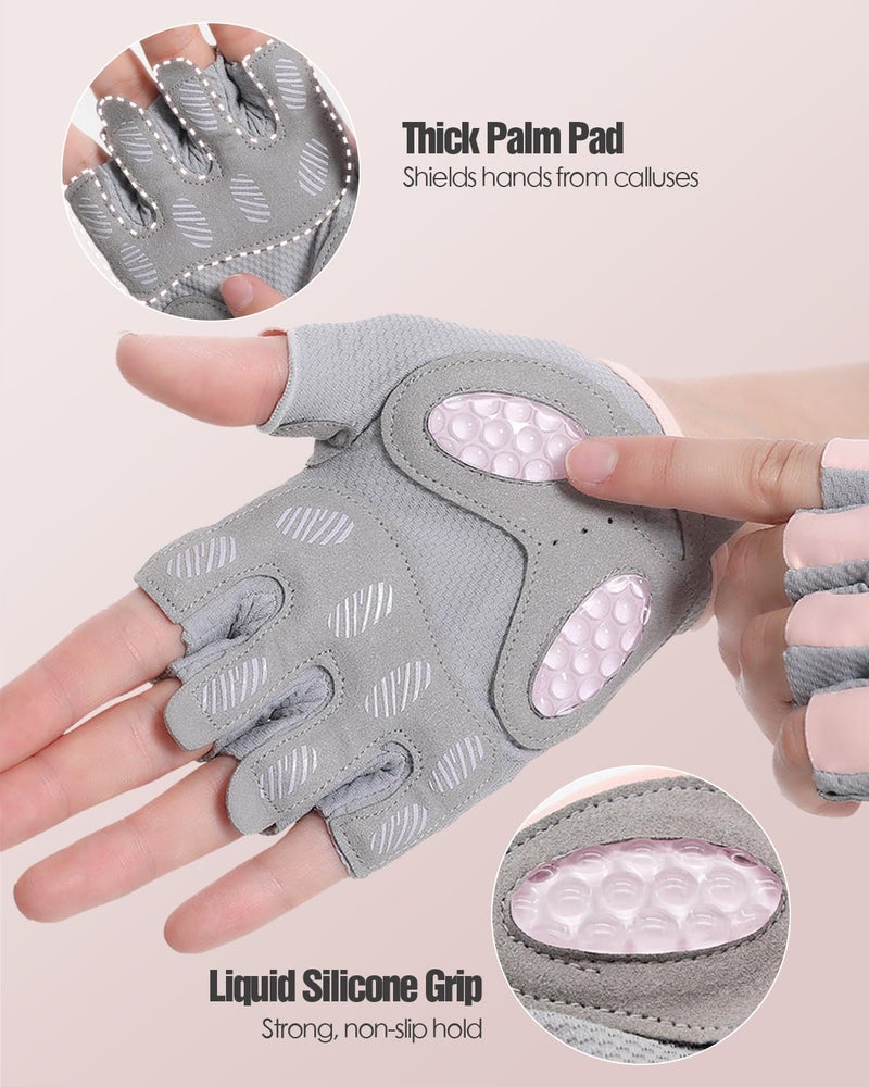 MitButy Workout Gloves for Men & Women â€“ Fingerless Gym Gloves for Weight Lifting, Crossfit, Fitness, Exercise & Training with Silicone Grip Dots for Secure Hold & Palm Padding Protection - Image 3
