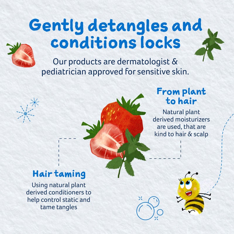 Childs Farm, Kids Hair Conditioner for Dry, Sensitive Skin & Scalp, Strawberry & Organic Mint, Conditions & Nourishes, Vegan, Cruelty-Free, 8.4 Fl Oz - Image 5