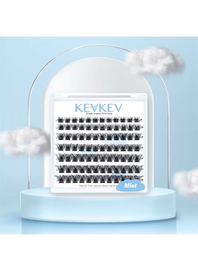 KevKev Lash Clusters 84 Pcs Cluster Lashes Eyelash Clusters DIY Cluster Eyelash Extensions Individual Lashes Soft and Comfortable (Mist,C-10mm)  - Image 5