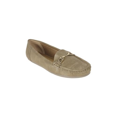 Mochi Women Gold Faux Leather Loafer/Formal Slip-on Shoes UK/5 EU/38 (31-801) - Image 3