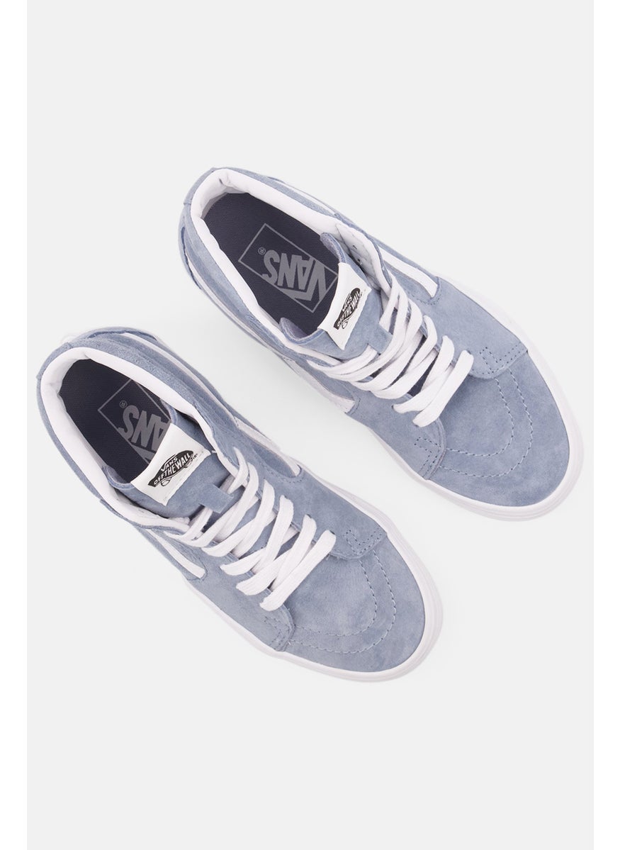 VANS - Women Sk8-Hi Lace Up Close Toe Sports Shoes, Slate Blue - Image 1