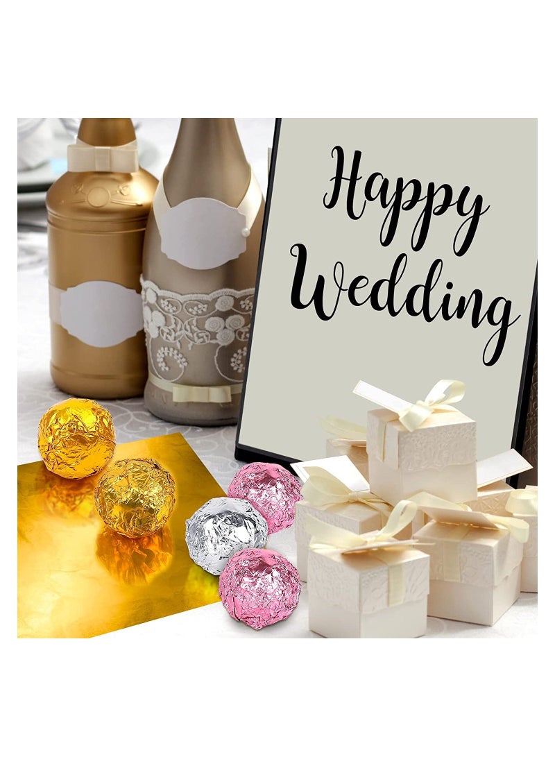 Y&D 300 pcs Chocolate Wrappers Aluminium Foil Wraps for Candiess Food Safe and Non Toxic Packaging Homemade Sweets Lollipops Brownies Also DIY Art Crafts - Image 4