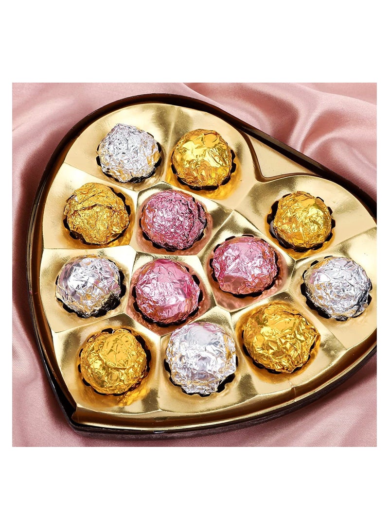 Y&D 300 pcs Chocolate Wrappers Aluminium Foil Wraps for Candiess Food Safe and Non Toxic Packaging Homemade Sweets Lollipops Brownies Also DIY Art Crafts - Image 2