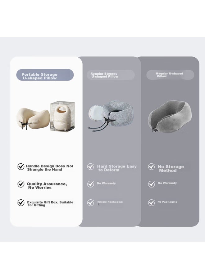 Everythink U-shaped Neck Pillow, Portable Travel Neck Pillow, Airplane Neck Pillow, Neck Support Pillow For Long-distance Travel, Office Use, Nap, U-shaped Neck Pillow - Image 4