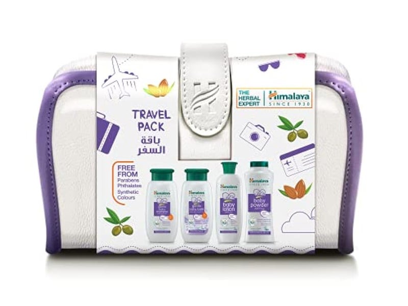 Himalaya Baby Care Easy Travel Pack with Gentle Baby Shampoo, Gentle Baby Bath, Baby Lotion & Baby Powder Is Essential & Convenient - All Products Are Free from Parabens, Sulphates & Synthetic Colors. - Image 1