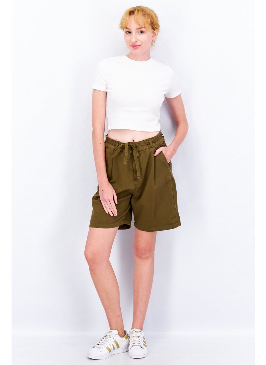 Women Solid Tie Loop Basic Shorts, Olive - pzsku/ZCD47C393A55A2A4DC8DEZ/45/_/1724351185/1f113d9b-a5a0-495d-b7c9-4014b975c08d