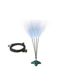 Generic Upgraded 8m Portable Standing Misting System for Cooling Kids Water Mist Playing Outdoor Garden Watering Stand Fan Spray Mister Cooler for Tanning Pool BBQ Party  - Image 2
