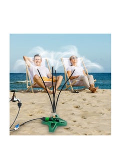Generic Upgraded 8m Portable Standing Misting System for Cooling Kids Water Mist Playing Outdoor Garden Watering Stand Fan Spray Mister Cooler for Tanning Pool BBQ Party  - Image 3