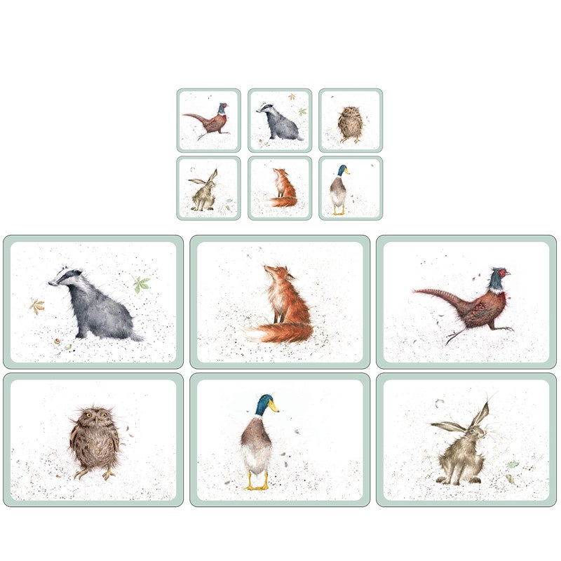 Pimpernel Wrendale Designs  Set of 6 Placemats and Coasters X0010568739 X0010268739