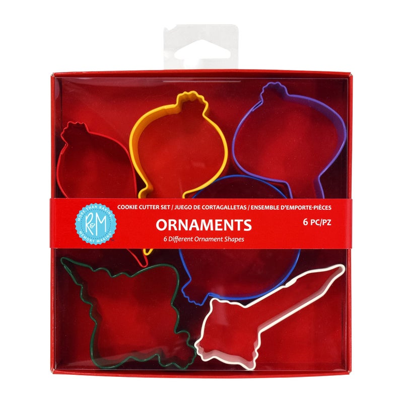 R&M RM International Christmas Ornament Cookie Cutters Assorted Designs 6Piece Set 