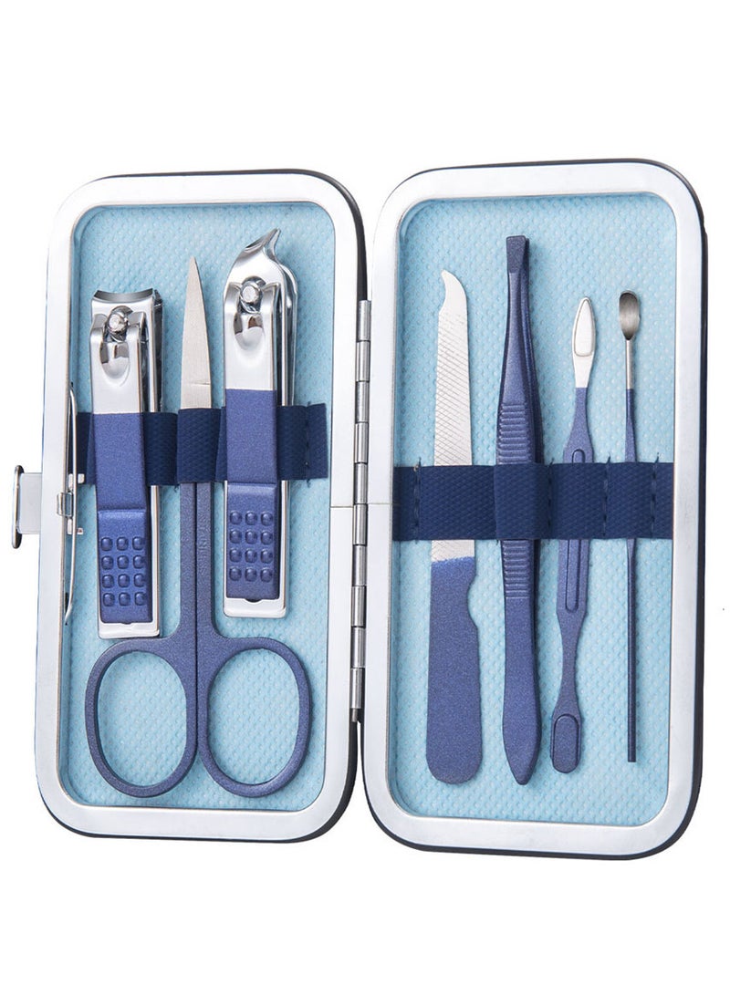 NQOOH 7 Piece Nail Clipper Set, Portable Travel Nail Care Kit with Storage Bag, for Men and Women