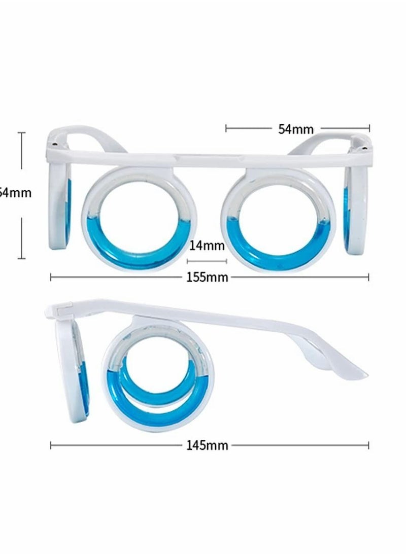 SYOSI - Anti- Motion Sickness Glasses, Raised Airsick Sickness Seasickness Glasses for Sport Travel Gaming, Ultra-Light Portable Nausea Relief Glasses, No Lens Liquid Glasses for Adults or Kids - Image 1