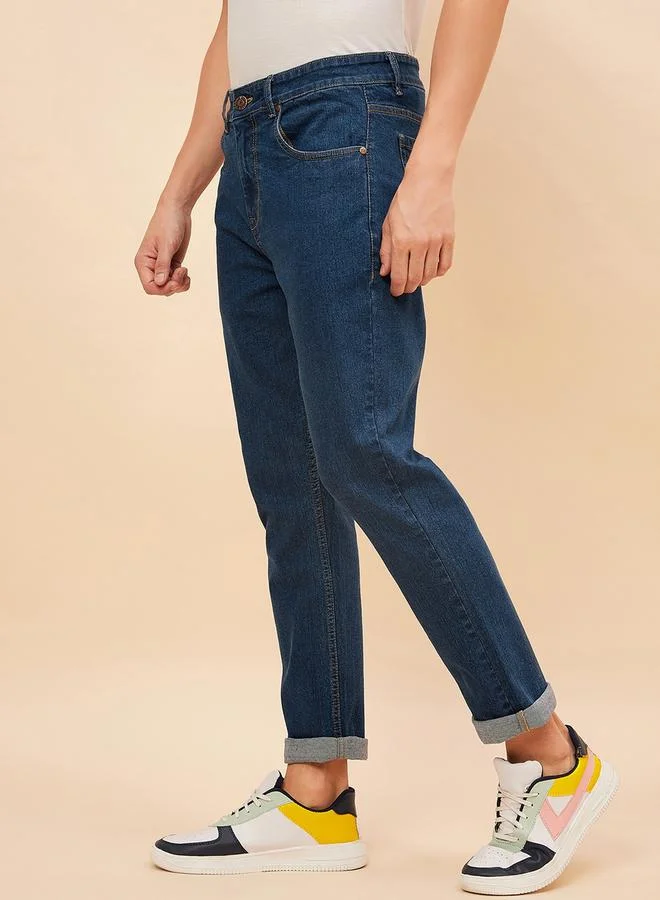 HIGH STAR HIGH STAR Mid Rise Plain Regular Fit Jeans