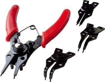 FREEMANS Generic 4 In 1 Snap Ring Pliers Plier Set Circlip Combination Interchangeable Retaining Clip Tool Kits External Internal Retaining Multiple Jaws - Image 1