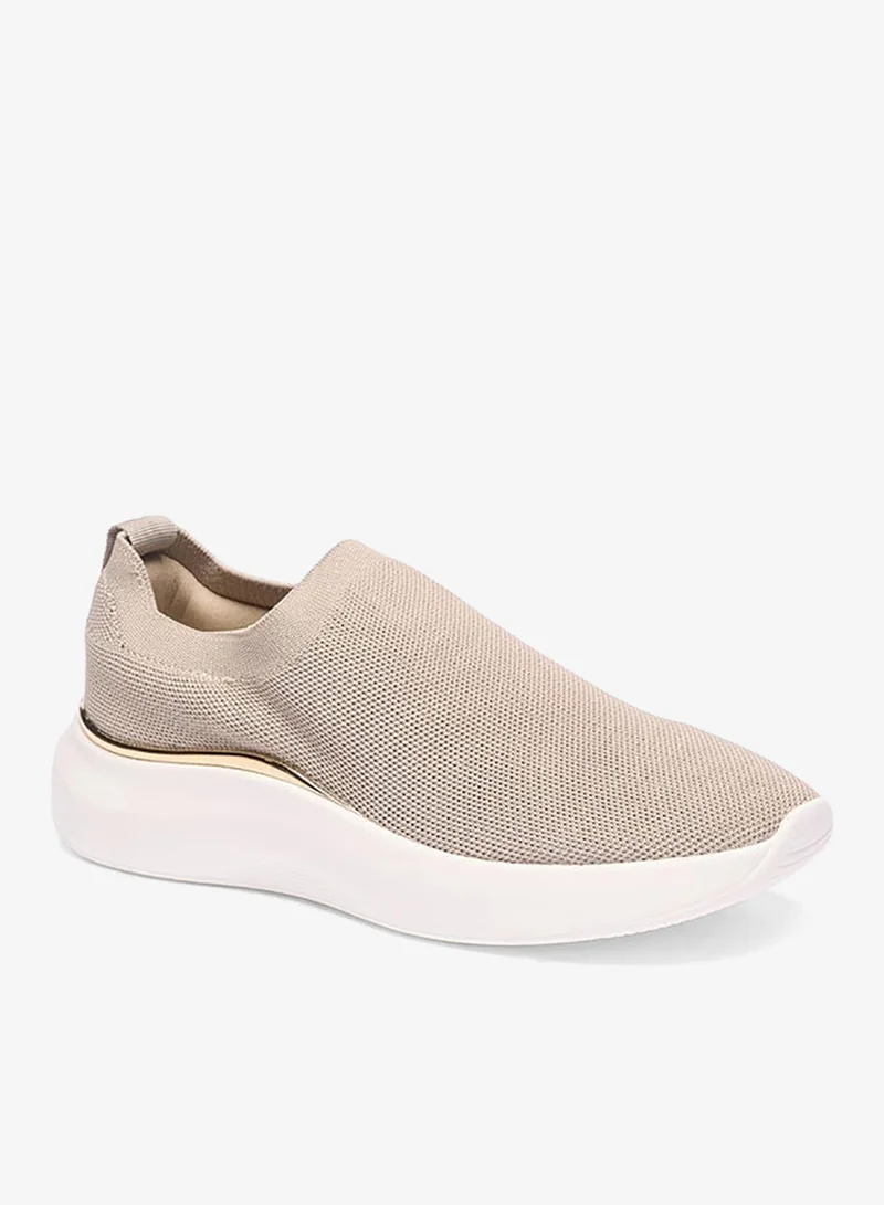 Flora Bella By Shoexpress Textured Slip-On Low Ankle Sneakers
