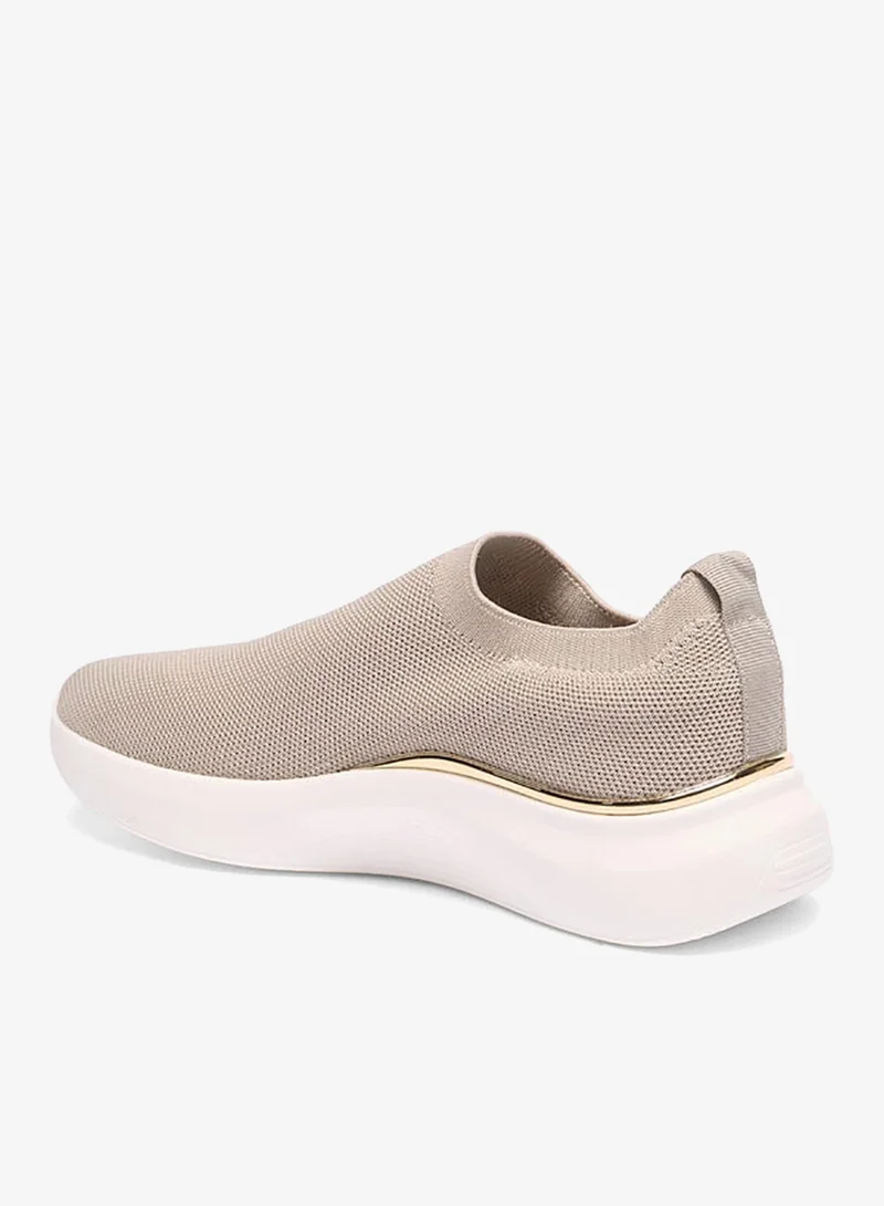 Flora Bella By Shoexpress Textured Slip-On Low Ankle Sneakers