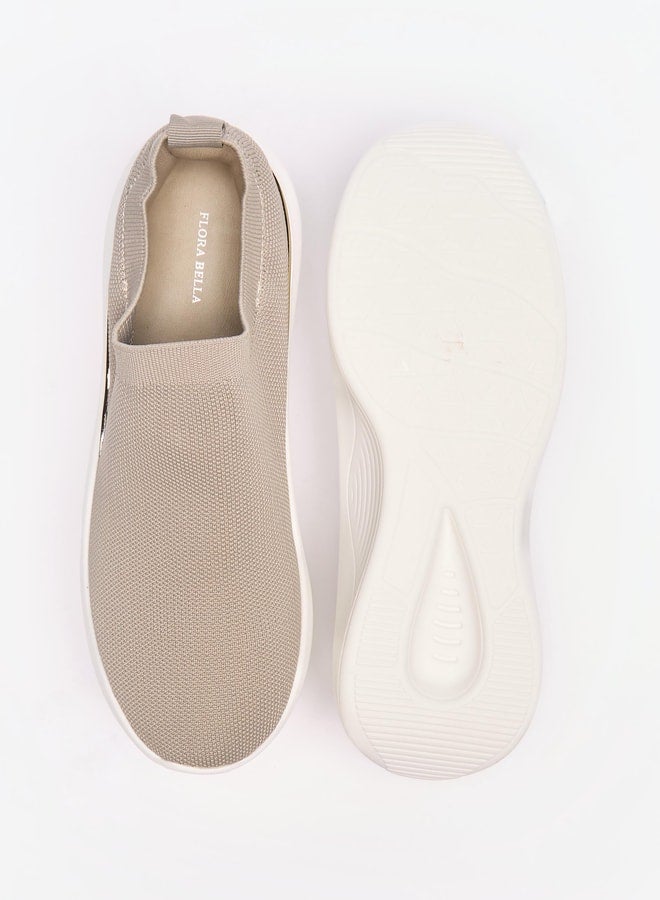 Flora Bella By Shoexpress Textured Slip-On Low Ankle Sneakers  - Image 4
