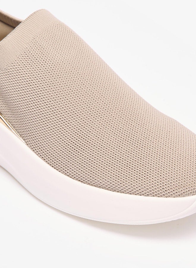 Flora Bella By Shoexpress Textured Slip-On Low Ankle Sneakers  - Image 5
