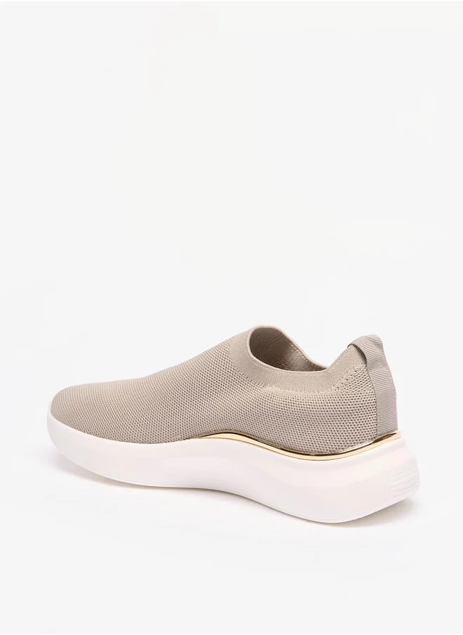 Flora Bella By Shoexpress Textured Slip-On Low Ankle Sneakers