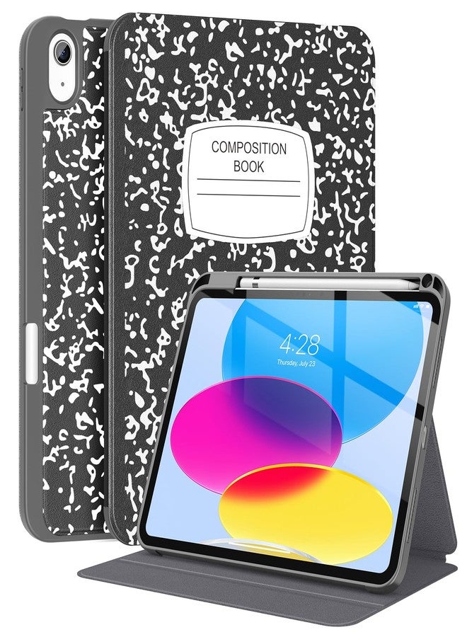 Supveco جراب Supveco لجهاز iPad الجيل العاشر 10.9 بوصة 2022 مع حامل قلم - [يدعم قلم Apple من الجيل الأول + خاصية التشغيل/الإيقاف التلقائي]، جراب فاخر قابل للطي مع غطاء خلفي من مادة TPU الناعمة لجهاز iPad الجيل العاشر 2022 - تصميم كتاب جديد - Image 1