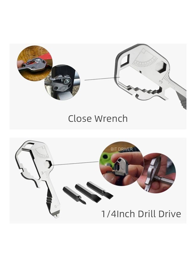 24-in-1 Multi-Tool Key - Portable Outdoor EDC Tool with Screwdriver, Wrench, Bottle Opener, and Keychain Attachment  - Image 5