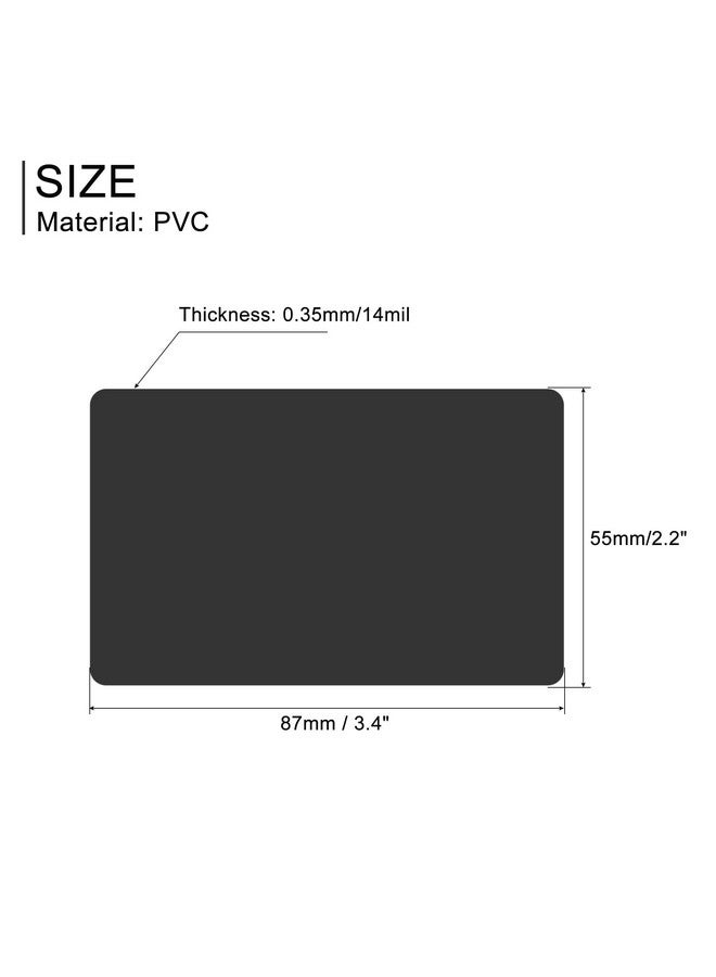 MECCANIXITY Blank Pvc Cards Black Plastic Card 14Mil For Id Badge Printer Graphic Quality Pack Of 50 - Image 3