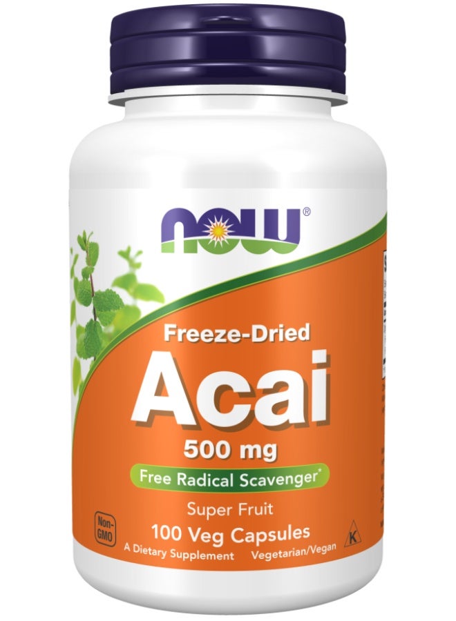 NOW Foods, Freeze-Dried Acai, 500 mg, 100 Veg Capsules