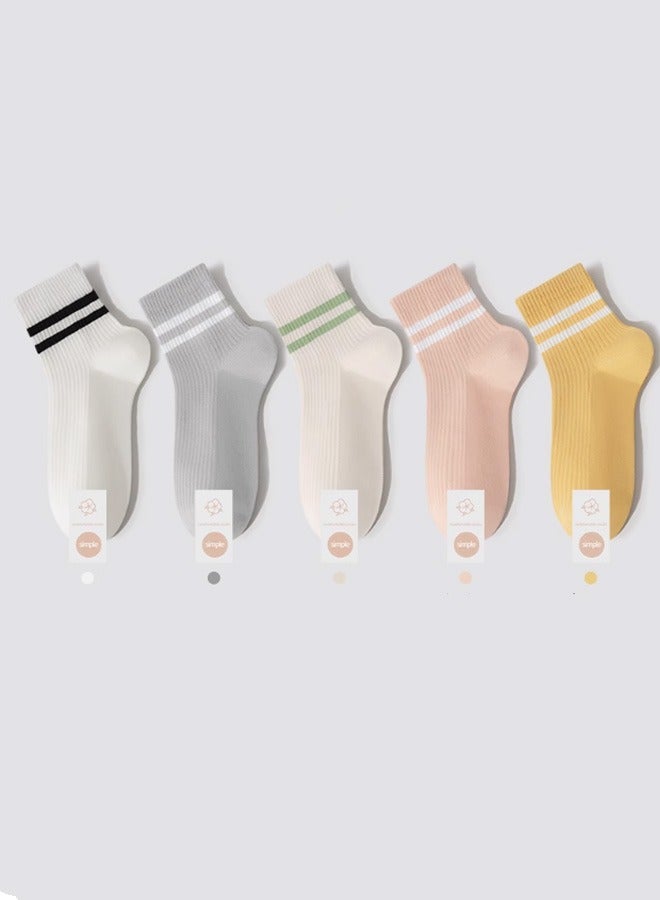 Women's mid length socks, thin for spring and summer seasons, odor resistant, sporty, breathable, made of cotton 85% polyamide fiber (nylon) 9% polyester fiber 3% polyurethane elastic fiber (spandex) 3% - Image 3