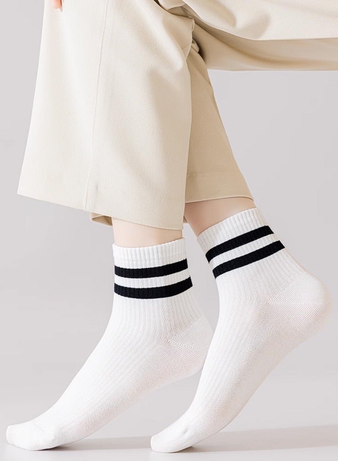 Women's mid length socks, thin for spring and summer seasons, odor resistant, sporty, breathable, made of cotton 85% polyamide fiber (nylon) 9% polyester fiber 3% polyurethane elastic fiber (spandex) 3% - Image 5