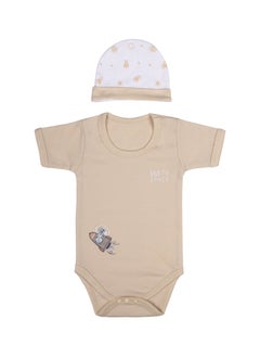 Babies Basic 5 Piece Unisex 100% Cotton Gift Set Include Bib, Romper, Mittens, Cap And Sleepsuit/Jumpsuit  - Image 4
