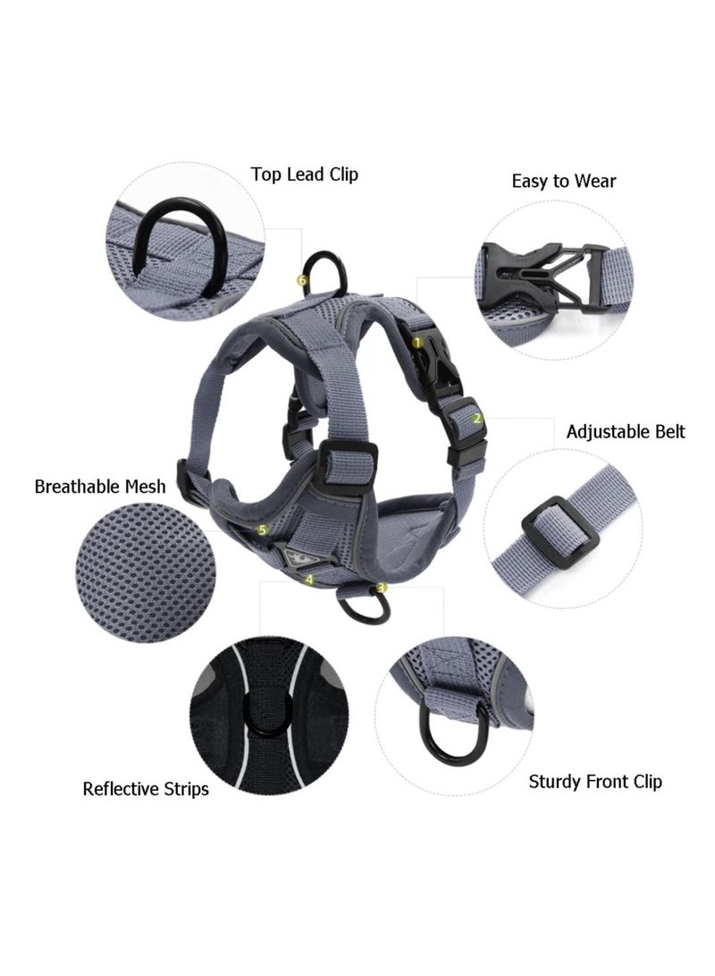 SYOSI Escape Proof Cat Harness(S-Size), Adjustable Step-in Vest Reflective Strip Leash Set Soft Mesh Harness Small Dog Walking Harness Pet Safety Vest No-Choke Cat Vest for Kitten Puppy Rabbit - Image 2