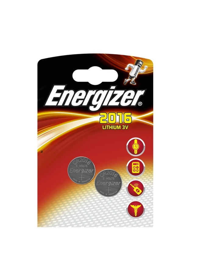 Energizer Energizer 2016 Lithium Coins - Pack of 2 