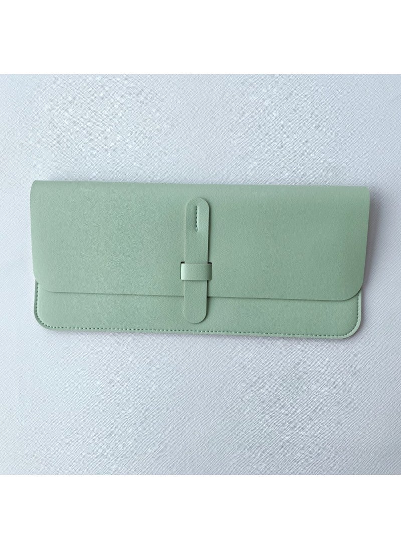 Suitable for Logitech K380 Leather Keyboard Case Miao Control 2 Generation Keyboard Storage Bag Waterproof Portable Protective Case Lightweight K380 Green-Wallet