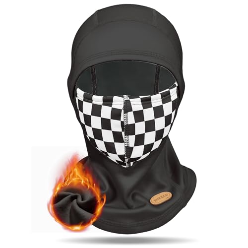 Sukeen Kids Winter Balaclava Ski Mask for Girls Boys Breathable Face Mask Warmer Face Cover with Neck Gaiters for Outdoor Black - Image 1