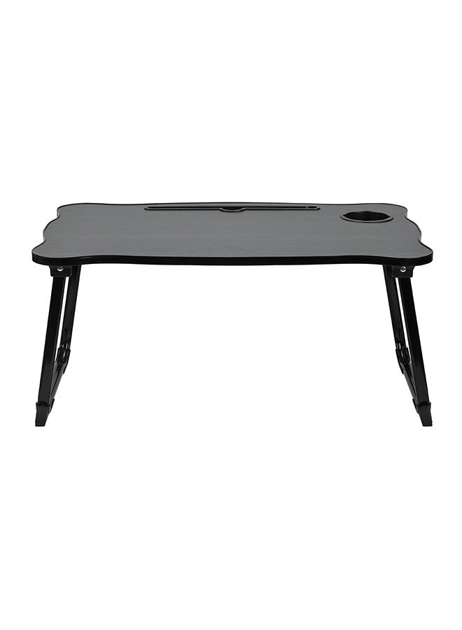 LAWAZIM Folding Table With Drawer - Black Color - Laptop Bed Tray Desk with Flat Surface, Device Slot, Cup Holder, and Storage Drawer - for Bed, Sofa, Floor, Studying, Eating, Reading, and Writing - Image 5