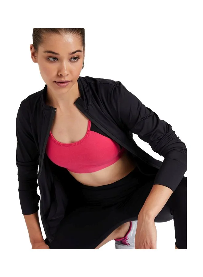 Jockey Ruby & Black 1380 Women Wire free Padded Super Combed Cotton Elastane Stretch Printed Full Coverage Racer Back Styling Active Bra with Stay Fresh and Moisture Move Treatment for Women | Best Price UAE