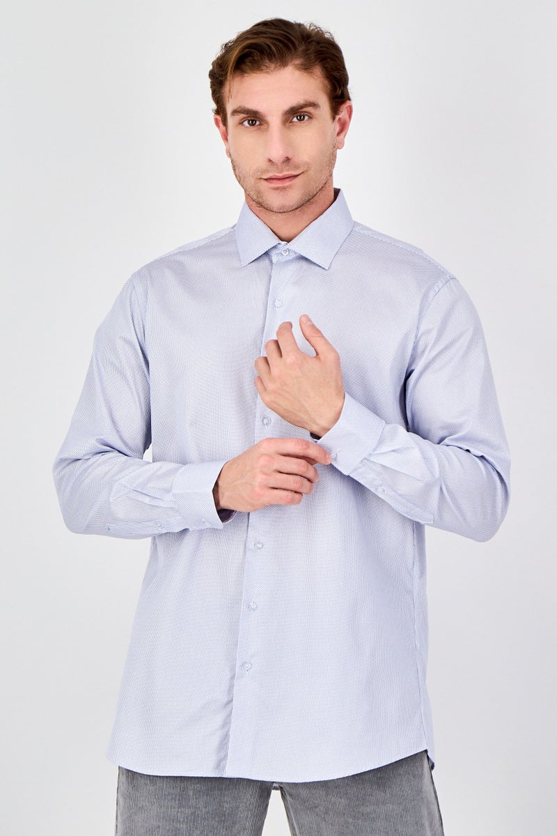 Chaps Men Regular Fit Allover Print Long Sleeve Dress Shirt, Multicolor - Image 1