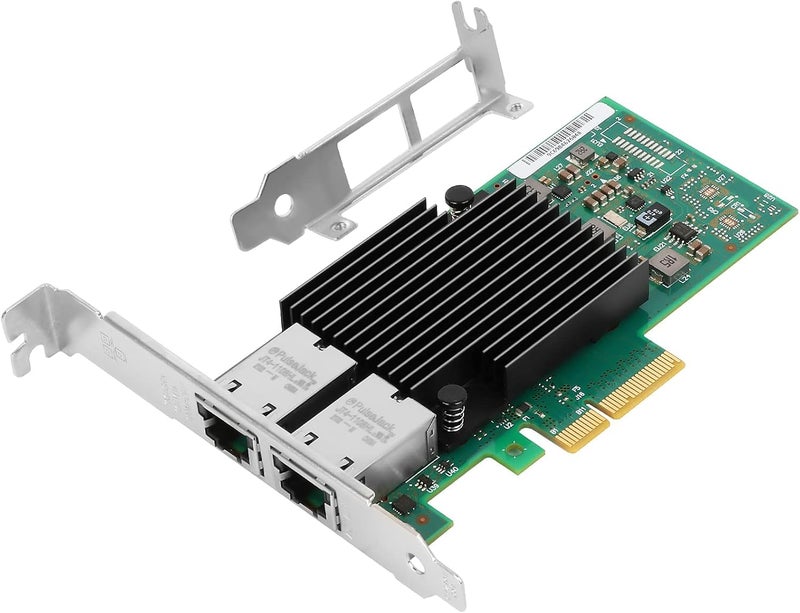 Vogzone 10Gb PCI-E NIC Network Card for Intel X550-T2,2.5GbE/5GbE/10GbE Copper Dual RJ45 Ports,with Intel ELX550AT2 Chip,10GbE PCI Express 3.0 X4 Ethernet Adapter Support Windows/Linux/VMware - Image 1